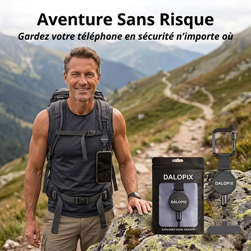 Attache Anti-Chute pour Smartphone avec Laisse Rétractable