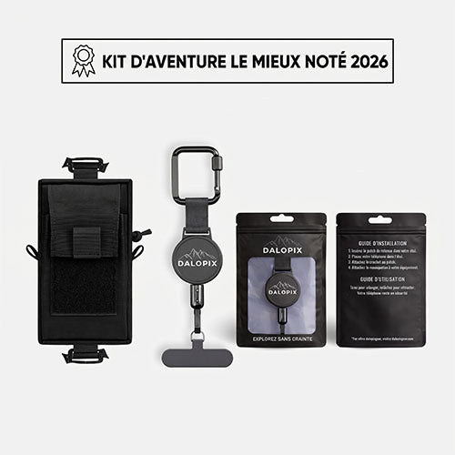 Kit pochette tactique et attache anti-chute smartphone