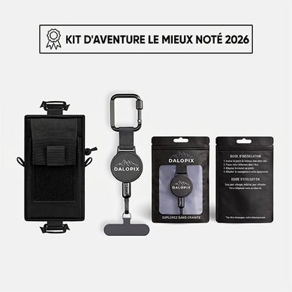 Kit pochette tactique et attache anti-chute smartphone