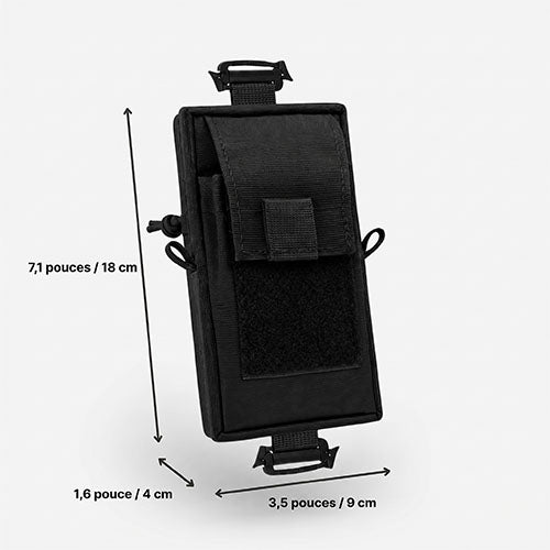 Kit pochette tactique et attache anti-chute smartphone