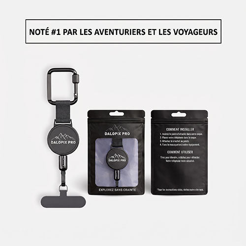 Attache Anti-Chute pour Smartphone avec Laisse Rétractable